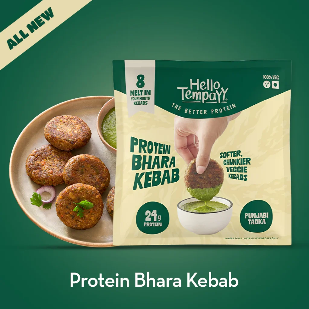 Hello Tempayy Veg Protein Bhara Kebabs